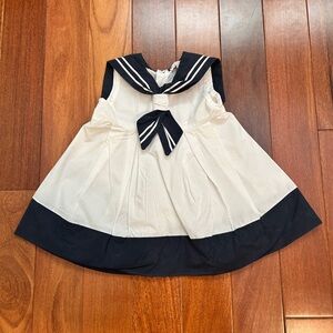 Nautical Navy and White Kids Dress